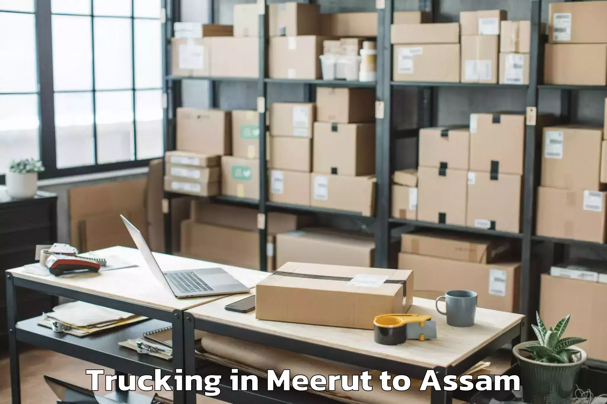 Book Meerut to Basugaon Trucking